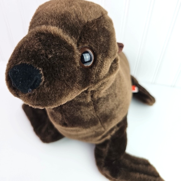 Wild Republic RETIRED Plush Brown Seal Realistic Stuffed Animal Zoo Ocean 14 in - Picture 4 of 12